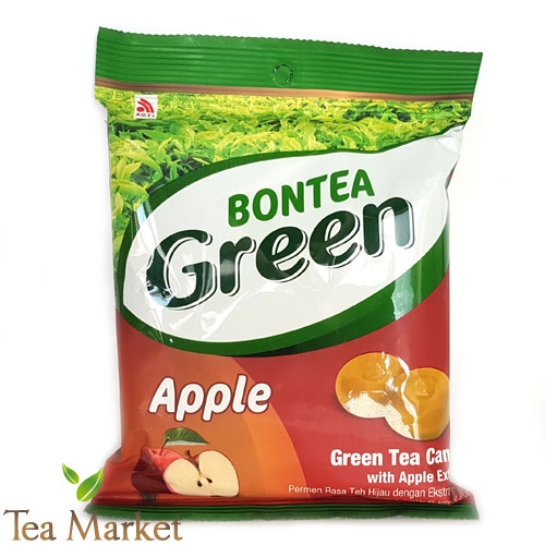 BONTEA GREEN TEA CANDY APPLE, Cukríky so zeleným čajom a jablkom