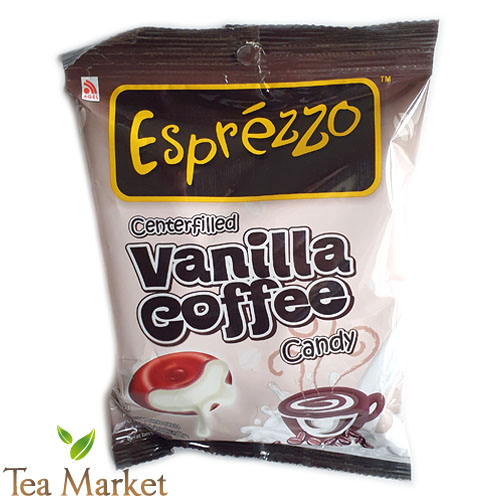ESPRÉZZO VANILLA COFFEE CANDY CENTERFILLED, Kávové cukríky Vanilla Coffee plnené