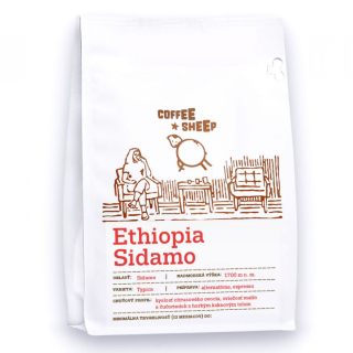 ETHIOPIA SIDAMO COFFEE SHEEP 250g ~ čerstvo pražená zrnková káva